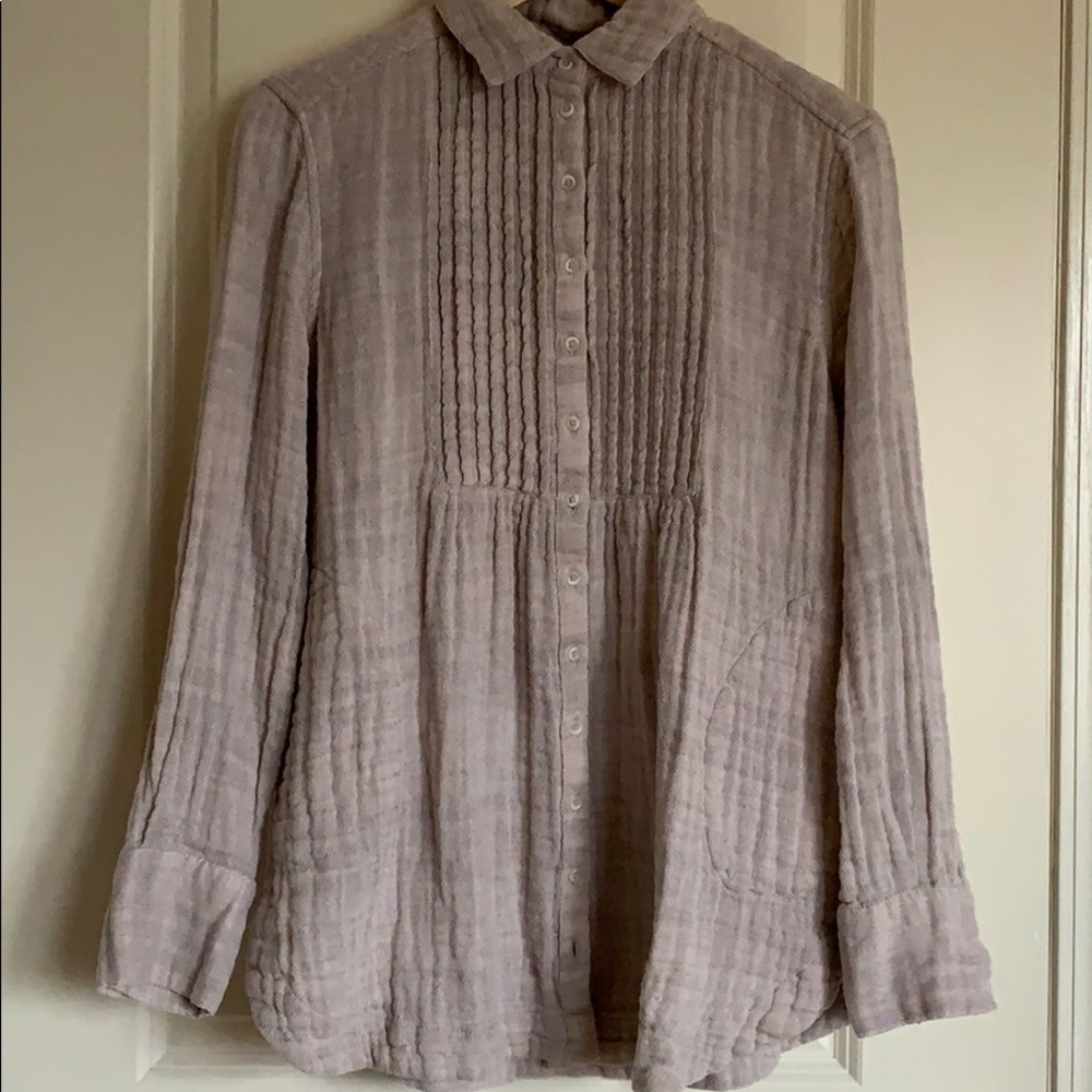 Free People Boho Button Top
